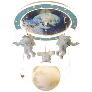 Camera dei bambini <span class=keywords><strong>lampadario</strong></span> ragazzo creativo vagante terra pianeta lampada spaceman astronauta ragazzo camera da letto lampade - Product Image 1