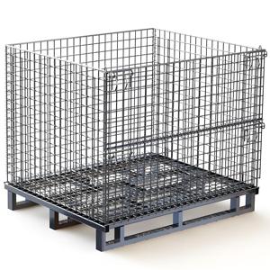 Magazzino su misura carrello elevatore trasporto merci di ferro rete metallica gabbia dei rifiuti per l'industria del riciclo - Product Image 1