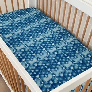 아기 침대 시트 대나무 스판덱스 저지 유아용 세트