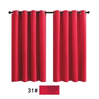 Rideaux occultants thermiques en polyester à œillets pour chambres à coucher, 66x54 pouces, rouge, 2 panneaux (66(167cm) X 54(137cm)