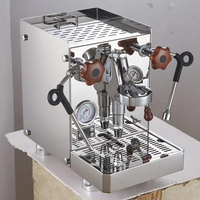 Machine à café commerciale rentable haute chaudière double machine à expresso semi-automatique à vapeur haute pression