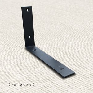 Metal duvar braketi ev dekor öğe ile 30cm derinlik rustik siyah ahşap raf - Product Image 3