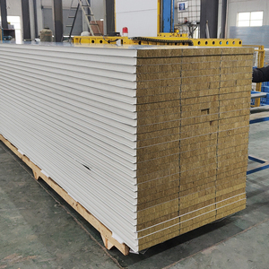 Bonne isolation Panneau en laine de roche Matériau de construction personnalisé Toit et mur isolés Panneau sandwich en laine de roche - Product Image 3