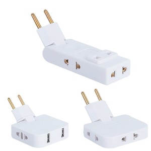 Extensor de Enchufe de Pared Europeo – Enchufe Eléctrico 4 en 1 con 180 °   Enchufe Giratorio, Convertidor de Corriente Portátil para Canadá, México, Europa - Product Image 4