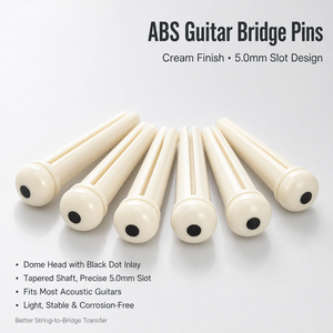 Chevilles de pont de guitare en plastique ABS durables, accessoires de remplacement pour guitare acoustique et guitare classique, utilisation OEM personnalisée en gros - Product Image 2