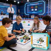 Robot Master Tournament, Kits de Bloques de Construcción Educativos para Programación, Robot Inteligente STEM Diseñado para la Excelencia Competitiva de los Niños