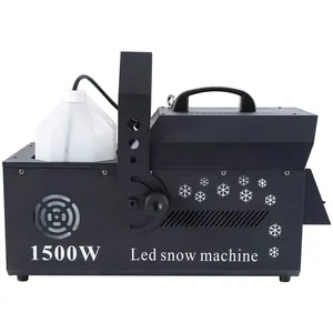 Topflashstar sıcak satmak siyah 1500W kar üfleme makinesi uzaktan kumanda kar makinesi DJ parti sahne için