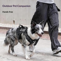 Harnais de poitrail tactique multifonctionnel en nylon anti-explosion pour chiens de taille moyenne et grande, idéal pour l'extérieur et la traction transfrontalière