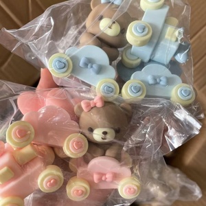 Decorazioni per <span class=keywords><strong>torta</strong></span> Mini <span class=keywords><strong>orsetto</strong></span> blu rosa Toppers per Baby Girl Baby Shower festa di compleanno decorazioni - Product Image 2