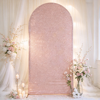 Housse en tissu lisse pour arche de 1,83 m (6 pieds) x 0,79 m, résistante aux plis, pour la décoration de scène d'accueil de mariage ou de banquet