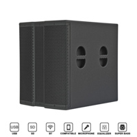 Caisson de basses actif de 4000 W, 18 pouces, BT DSP classe D, 1000 W RMS, 128 dB SPL, crossover réglable, caisson en contreplaqué, son live