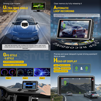 Podofo HUD Affichage Tête Haute pour Voiture Version Internationale Affichage de Vitesse 5'' Caméra DVR Enregistrement en Boucle Plug & Play pour Voiture/Bus/Camion OEM