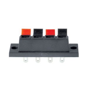 4 Pin <b>Speaker</b> Terminal Block With Red Black Connectors For Audio <b>Wiring</b> - Product Image 1