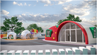 Dôme préfabriqué moderne en mousse de graphène EPS de luxe, résistant aux tremblements de terre, nouveau design, pour resorts paysagers et maisons résidentielles