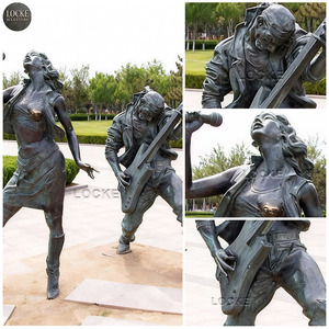 Escultura <span class=keywords><strong>de</strong></span> Bronce Fundido <span class=keywords><strong>de</strong></span> Personajes <span class=keywords><strong>de</strong></span> Bandas <span class=keywords><strong>de</strong></span> <span class=keywords><strong>Rock</strong></span>, <span class=keywords><strong>de</strong></span> Gran Tamaño y Personalizable, Apta para Uso en Exteriores - Product Image 3