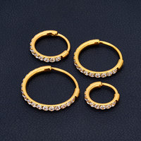 Anneau segmenté en titane ASTM F136 avec pierre CZ pour piercing, anneau de nez, clicker pour mamelon, cartilage d'oreille, tragus, hélix, lèvre, bijoux de corps