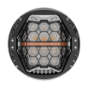 Phare de moto LED 7 pouces pour Touring Road King Ultra Classic Electra Street Glide Tri <span class=keywords><strong>Cvo</strong></span> Heritage Softail <span class=keywords><strong>Deluxe</strong></span> Fatboy - Product Image 1