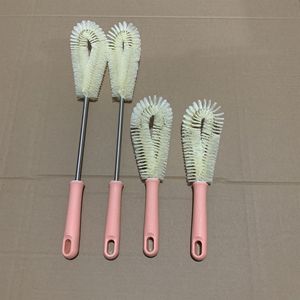 แปรงล้างแก้วไนลอนด้ามยาวทนทานสำหรับทำความสะอาดแก้วและขวด - Product Image 1