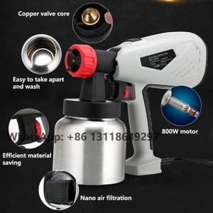 <span class=keywords><strong>Pistolet</strong></span> de pulvérisation électrique 800w grande puissance haute capacité pulvérisateur automobile <span class=keywords><strong>voiture</strong></span> peinture <span class=keywords><strong>pistolet</strong></span> pour la maison meubles en bois décoration murale - Product Image 5