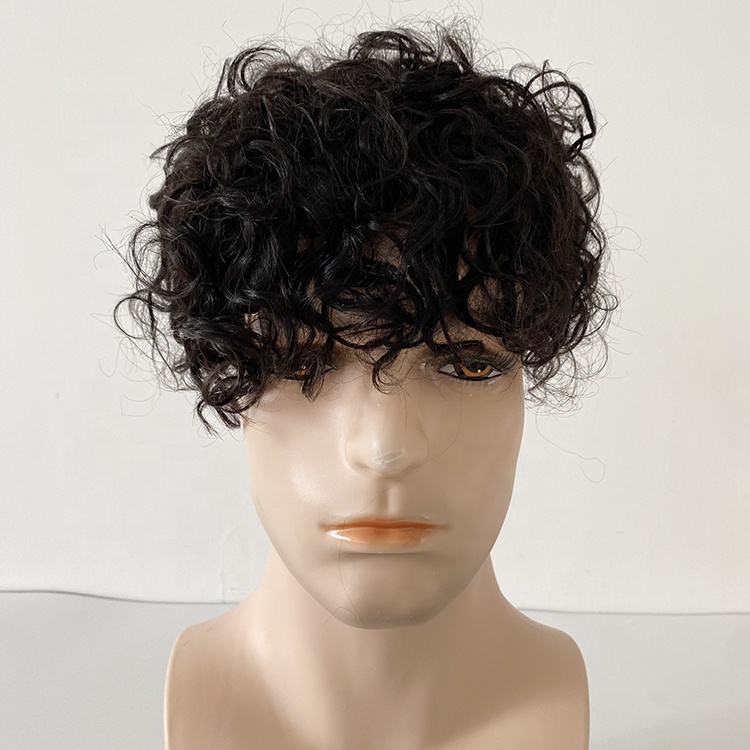 Best Selling Top Quality Jerry Curls for Men Human Hair Toupees