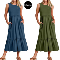 Robes de plage pour femmes personnalisées Robe longue d'été décontractée pour dames 2024