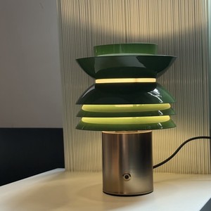 Lámpara de mesa de cristal en capas E27 LED 220V, iluminación de escritorio que cuida la vista para decoración de hoteles y casas de huéspedes - Product Image 4