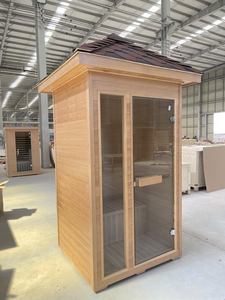<span class=keywords><strong>Sauna</strong></span> Exterior Personalizable de Madera de Abeto Canadiense para 1 Persona, Cabina de <span class=keywords><strong>SPA</strong></span> de Lujo para Jardín con Calefactor - Product Image 5