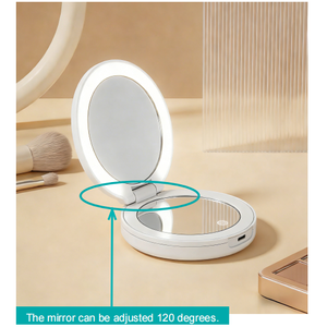 Espejo de Maquillaje Plegable de Doble Cara, Portátil y Personalizado al por Mayor, con Luz LED para Mujer - Product Image 6