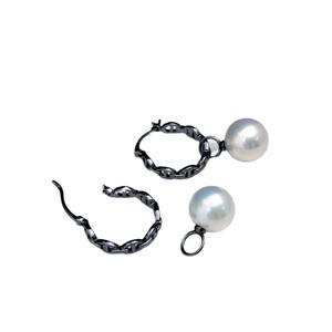 22345DIY Accesorios de Perlas, Plata S925, Base para Pendientes, Joyería de Plata de Moda, Hebilla para Oreja con Cuentas de 9-15mm, Pendientes Colgantes - Product Image 4