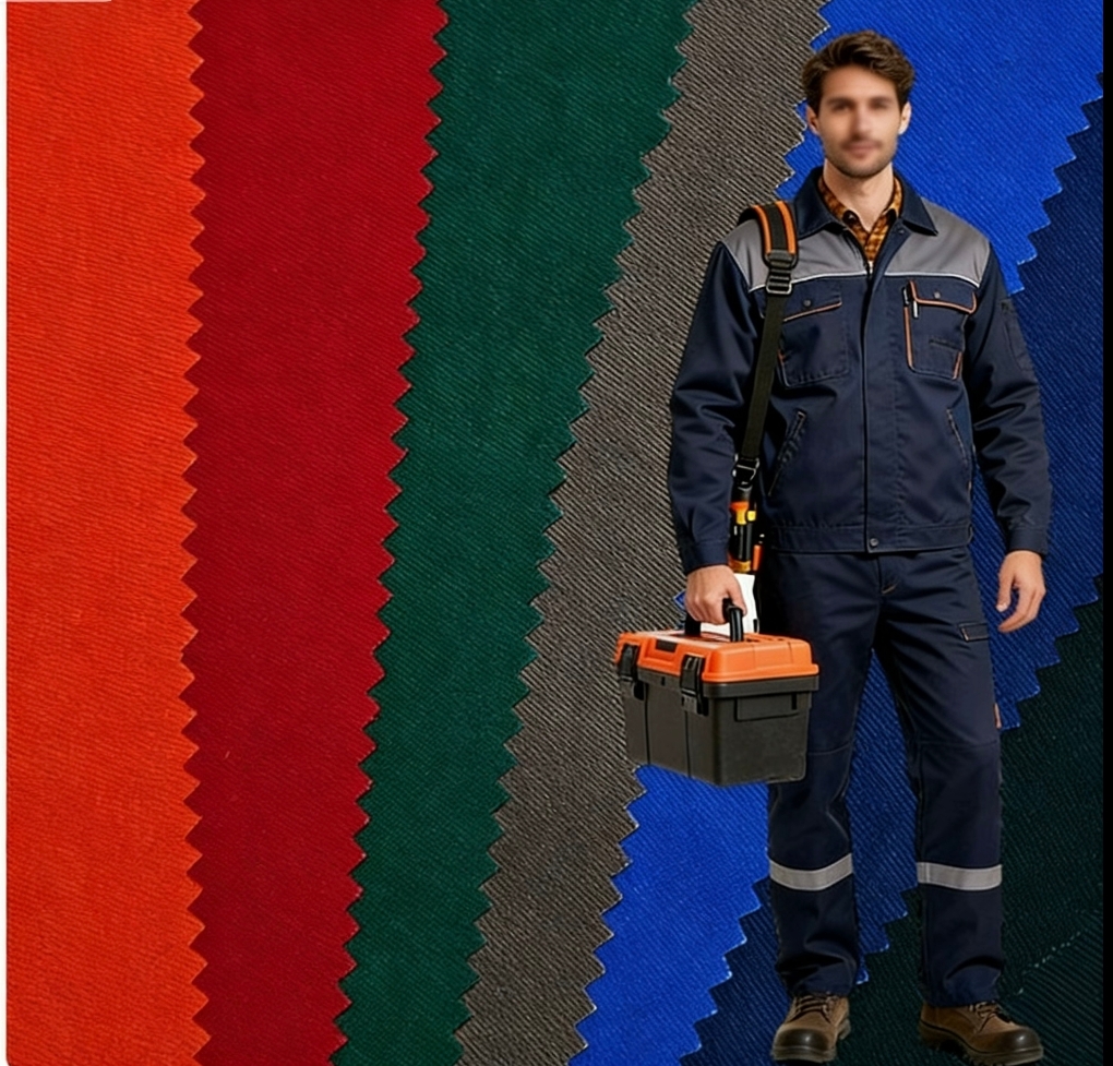 Durable Anti-static Polyester Fabric Wholesale, Twill Material for Industrial Safety Work Garments