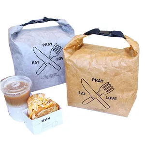 תיק ארוחת צהריים נייד יפני נייד רדיד אלומיניום מותאם אישית רטרו טייבק נייר מבודד תרמי שקית מזון לפיקניק תיק קירור