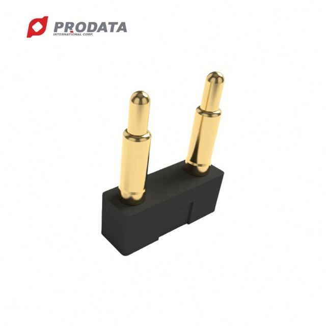Gold Plated 5.08 mm Pitch Charger Pogo Pin 2-Pin Brass Material