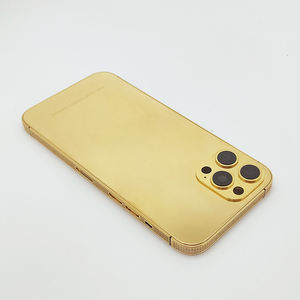 Étui de téléphone plaqué or véritable avec cadre en or diamanté Accepte le logo de téléphone personnalisé pour <span class=keywords><strong>iPhone</strong></span> <span class=keywords><strong>12</strong></span> <span class=keywords><strong>Pro</strong></span> <span class=keywords><strong>Max</strong></span> - Product Image 2