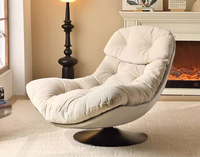 Canapé inclinable moderne de luxe rotatif à 360 degrés en cuir synthétique ergonomique pour la maison, le bureau, le salon, la chambre à coucher