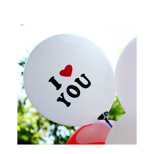 Corazón con estampado de helio/¿Te casarás conmigo/recién casado/Sr. Sra./Te amo globo de látex para decoración de bodas - Product Image 1