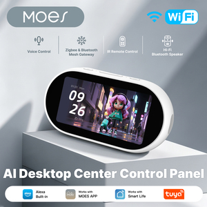Panneau de contrôle central AI pour écran de bureau Tuya, haut-parleur HiFi, commande vocale Alexa intégrée, hub Zigbee Mesh, contrôle <span class=keywords><strong>IR</strong></span>, <span class=keywords><strong>MOES</strong></span> - Product Image 1