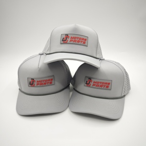 Standard 5 Panel Solid Waterproof Golf Cap Custom Silicone Logo Low MOQ OEM Laser Perforated 3D Rubber Patch Professional Outfit - Product Image 4