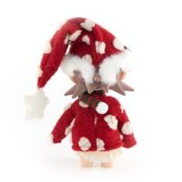 Vêtements de poupée pour poupées de 15 cm et 17 cm, robe en fourrure à motif de baies pour Noël