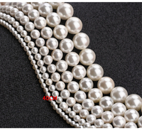 6MM-16MM haute qualité arc-en-ciel blanc coquille perles perles perles bijoux collier Bracelet perles en vrac pour la fabrication de bijoux