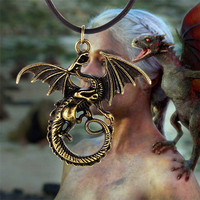 Collier Dragon Métallique DIY Style Punk, Accessoires en Alliage de Zinc Antique, Chaîne de Pull Dragon de Feu, Cadeau