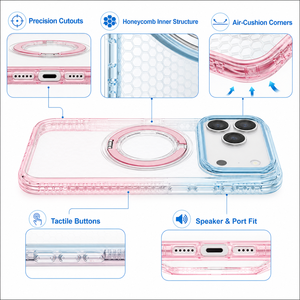 เคสโทรศัพท์กันกระแทกกันน้ำแบบแม่เหล็ก TPU+PC+TPE ระดับพรีเมียม สำหรับ 17 18 Pro Max พร้อมขาตั้งโลหะ 360 องศา รองรับการชาร์จไร้สาย - Product Image 4