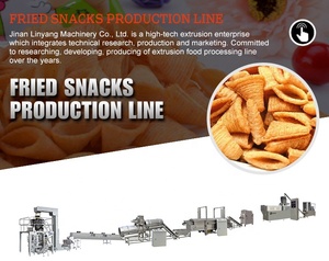 Automatic Extruded Wheat Flour Frying Bugles Rice <strong>Crackers</strong> Snacks <strong>Making</strong> Machine Production Line - Product Image 2