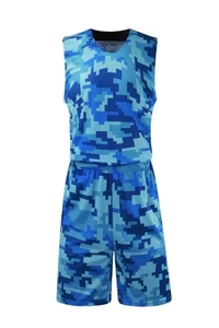 Sublimation camouflage college basketball uniform design - Product Image 2