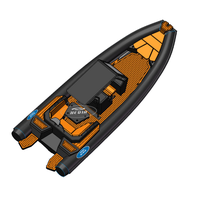 Hedia 27ft 8m SP800 Luxury RIB Hypalon Bateau à rames gonflable pour la famille avec terrasse avant du moteur 300HP