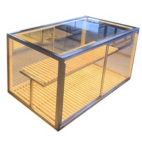 Vitrine carrée de gâteau en verre pain pâtisserie nourriture sèche Dessert comptoir vitrine pour café boulangerie boutique kiosque supermarché