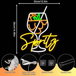 Letrero LED de Neón para Decoración de Pared, <span class=keywords><strong>Aperitivo</strong></span>, <span class=keywords><strong>Bar</strong></span>, Casa, Pub, Club, Tienda, Cueva del Hombre, Fiesta - Product Image 2