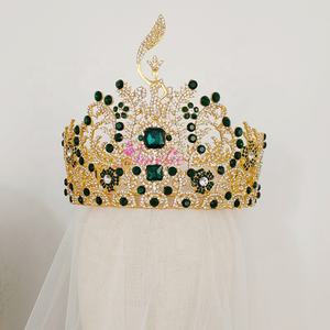 Corona Personalizzata per Concorsi di Bellezza Mondiali Tiara da Principessa Vintage Barocca Accessori per Capelli da Sposa - Product Image 5