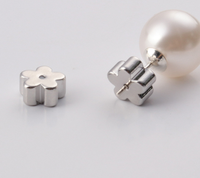 Bouchons d'oreille en métal en forme de fleur bricolage rétention de couleur 18K or boucle d'oreille accessoires haut de gamme oreille Post Caps boucle d'oreille Clips arrière