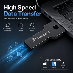 Clé USB personnalisée ultra-fine en métal avec logo – Couleurs assorties 32 Go/64 Go/128 Go - Product Image 2