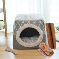 Usine Offres Spéciales Chat Lit Yourte Chat Maison Coton Chaud Pliable Pour Animaux De Compagnie Lit De Luxe Maison de Chat